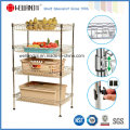 NSF Approbation 4 Tiers Chrome Mesh Rack de panier de cuisine